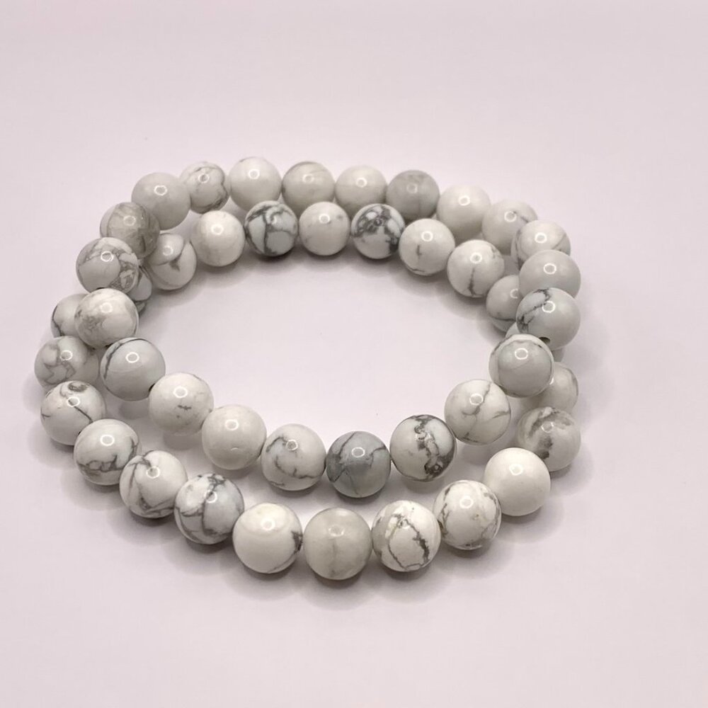 Howlite handmade beaded bracelets